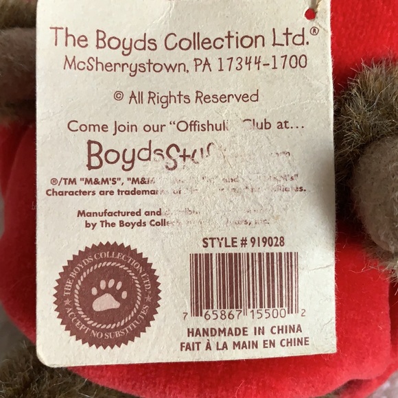 NWT Vtg. Boyd’s M&Ms Collection Red Bear - Picture 12 of 12